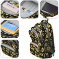 thumbnail image 4 of Sunflower and Butterfly Black Pattern Cute School Backpack Bag with Padded Back and Adjustable Shoulder Straps 16.9 X 12.6 X 5.9 Inches, 4 of 5