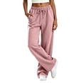 thumbnail image 2 of Mifsaly Womens Comfy Straight Leg Lounge Pants High Waisted Drawstring Athletic Sweatpants with Pockets Cozy Activewear for Fall Winter, 2 of 6