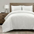 thumbnail image 2 of Lush Decor Diamond Geo Jacquard Boho Chic Comforter Pure White 3Pc Set Full/Queen, 2 of 10