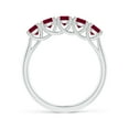 thumbnail image 2 of ANGARA Natural Half Eternity Five Stone 1.4 ct Ruby Wedding Band in 14K White Gold for Women (Size-3.8mm) | July Birthstone, Birthday, Anniversary, Jewelry Gift for Women | Natural Ruby Ring, 2 of 9