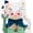 White Baihe Cat, variant on Various antique-style magical boy plush dolls, white-haired cape, flower staff figure, flame elf toy, two-dimensional desktop decoration, birthday gift