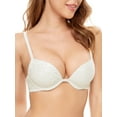thumbnail image 5 of Deyllo Women's Plunge Super Padded Push Up Underwire T Shirt Bra, Ivory 34D, 5 of 7