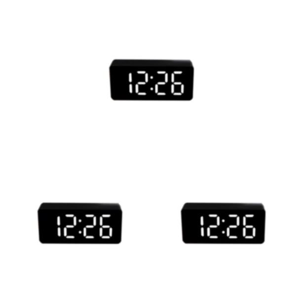 Advancent Reloj despertador digital LED Medidor de temperatura Escritorio 12/24H Snooze Watch Type1 NO1