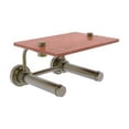 thumbnail image 2 of Dottingham Collection 2 Roll Toilet Paper Holder with Wood Shelf - Antique Pewter, 2 of 11