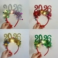 thumbnail image 5 of bestolf 2026 New Year Hairband Glitter-Coated Headband Sparkling Numbers Design Hair Hoop Festive Hair Accessory, 5 of 9