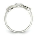 thumbnail image 2 of 925 Sterling Silver Solid Polished Cubic Zirconia Ring Size 7 1mm Wide Ring for Women, 2 of 5