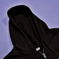 thumbnail image 3 of Túnica de moda Gibobby Suéter Con cremallera Vintage mujer Sudadera capucha Estampado corazón hueso mano negro L, 3 of 5