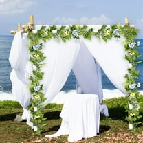 sruoe Artificial Christmas Garland, Faux Greenery Garland, Christmas Garlands Wreaths Rattan, Rose Vine Garland, Fake Hanging Vines for Home Table Door Stairs Fireplace Outdoor Decoration