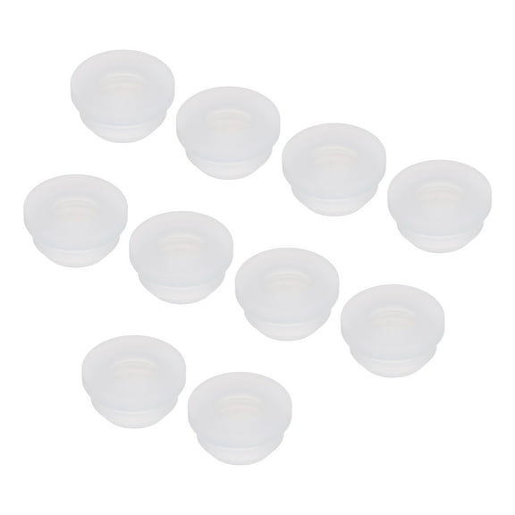 10Pcs Snap Rubber Grommet Plug Mount Dia 10mm ID 7mm Seal Anti-Scratch for Electrical Box Cable Transparent