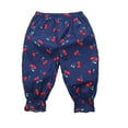 thumbnail image 2 of Esaierr Kids Toddler Girls Summer Floral Sweatpants Sports Pants Casual Baby New Comfortable Casual Elastic Active Pants Little Girls Seven Points Print Pants for 1-9 Years, 2 of 9