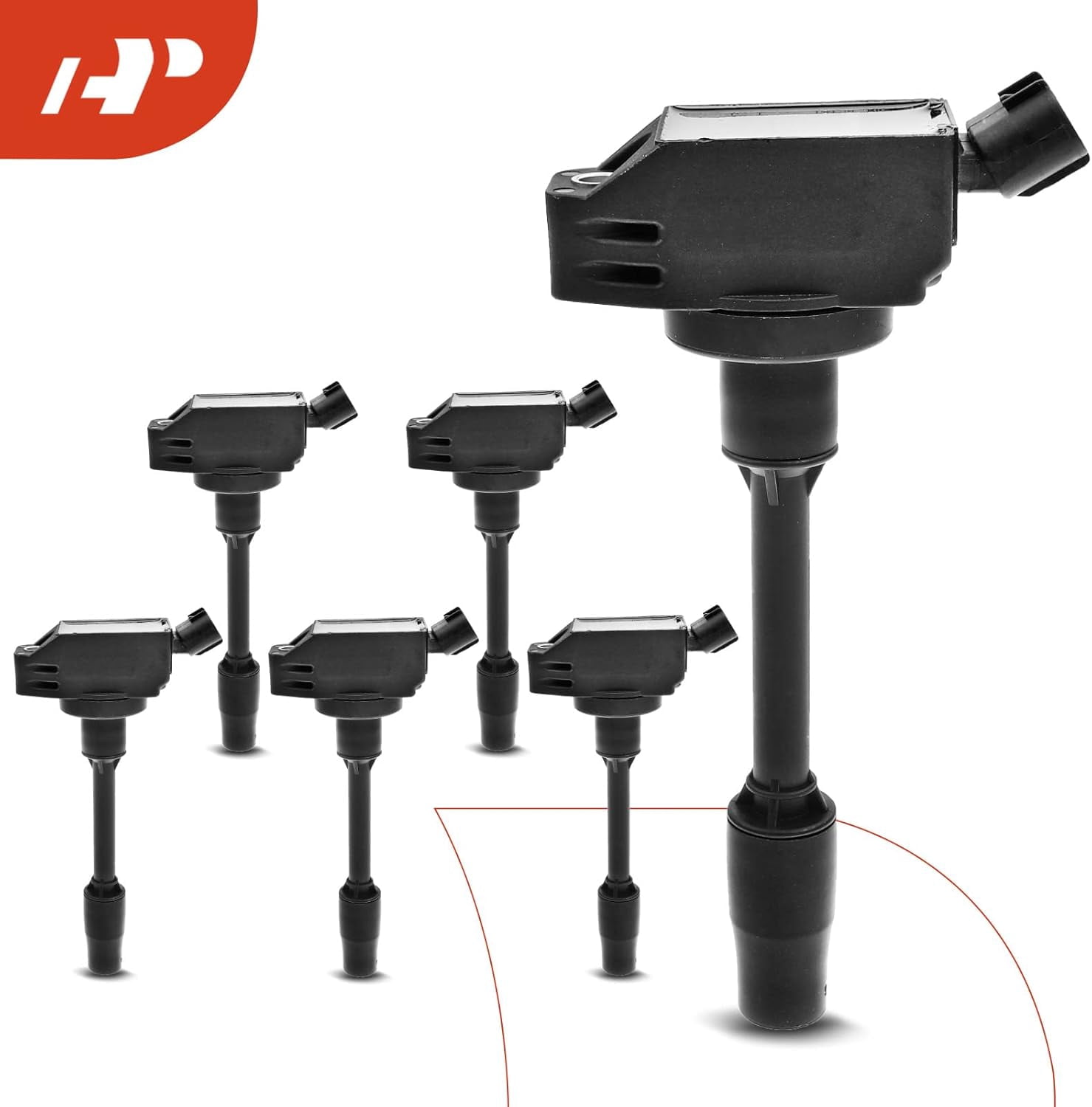 A-Premium Engine Ignition Coil Pack Compatible with Toyota Camry 2018-2020, RAV4, Highlander, Avalon & Lexus ES300h, LS500, UX250h, 2.0L 2.5L 3.5L, Replace# 90919C2010, 6-PC Set