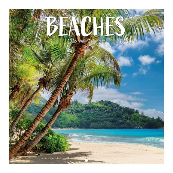 Turner Licensing, Beaches Photo 2026 Mini Wall Calendar, 7'' X 7'', 12-Month Calendar with No Binding