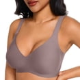 thumbnail image 2 of Ropa Interior Transpirable para Mujeres Sujetador Delgado de Tamaño Grande sin Bordes Reunión Diseño Ropa Interior Inalámbrica Diaria Cómoda, 2 of 6
