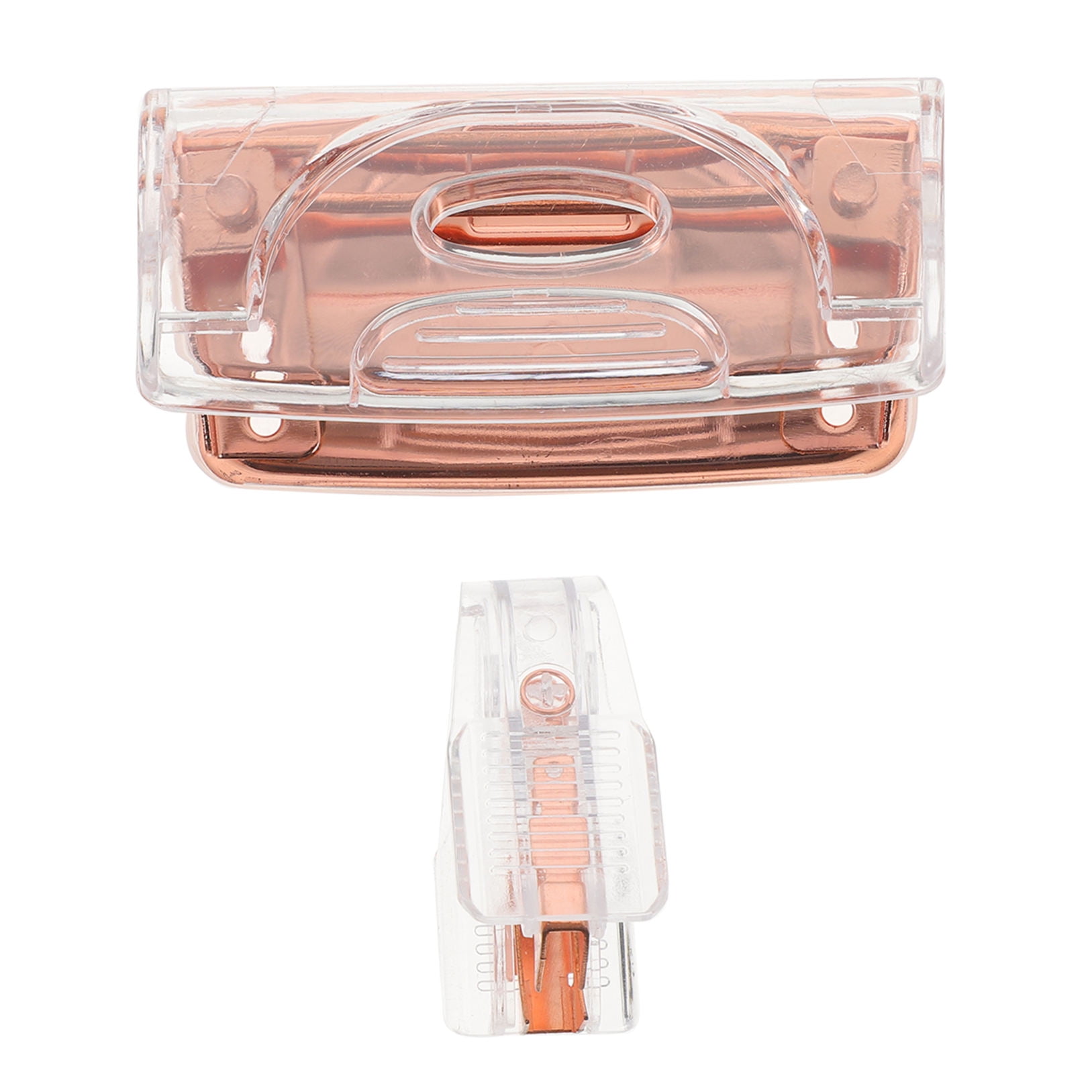 FOMIYES Transparent Hole Punch Paper Perforating Tool Set, 4.5in x 2.5in x 6in for Office and Craft Use