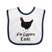 Inktastic Chicken Lover Eggstra Cute Girls Baby Bib