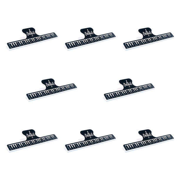 8 pinzas para partituras, pinzas para atril, pinzas multiusos extendidas para partituras musicales negro