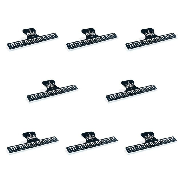 Milaget 8 Pcs Clip de Partition Musicale Pratique pour Journaux de Discours Partitions Musicales Noir