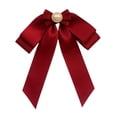 thumbnail image 4 of Broche con lazo preatado para mujer, Pin para corbatas, decoración, broche de pajarita con cuentas portátil, Pin para camisas, uniformes, eventos form Rojo, 4 of 8