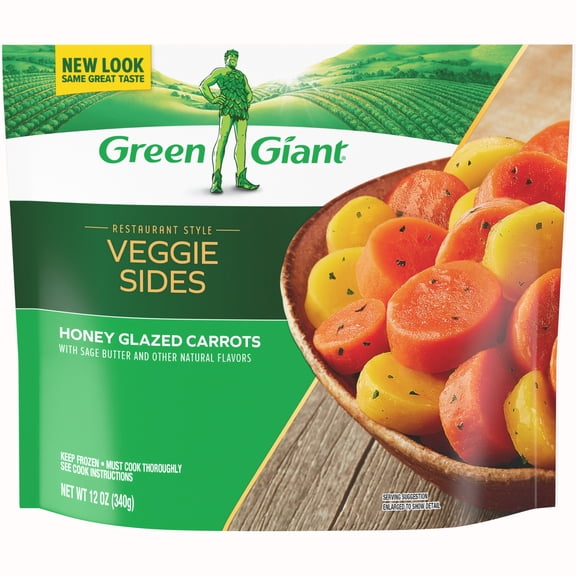 Green Giant Restaurant Style Honey Glazed Carrots with Sage Butter, 12 oz Bag (Frozen Vegetables)