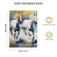 thumbnail image 2 of Creowell 16x20 in / 12x16 in Galloping Horses Expressionist Inspired Abstract Canvas Wall Art Canvas Print Stretched over Pine Wood frame for Wall Decor 16x20 in, 2 of 5