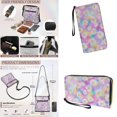 thumbnail image 4 of ZUXONGSY Tie-Dye Daisy Flower Print Women's Leather Crossbody Bag and Matching Wallet Set, Satchel Hobo Purse with Multi-Pockets, Adjustable Shoulder Strap, 4 of 5