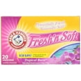 thumbnail image 1 of ARM & HAMMER Fresh'n Soft Fabric Softening Sheets, Tropical Burst 20 ea (Pack of 4), 1 of 1