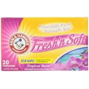 ARM & HAMMER Fresh'n Soft Fabric Softening Sheets, Tropical Burst 20 ea (Pack of 4)