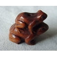 thumbnail image 4 of Carved Signed Boxwood Piggy Back Frog Ojime/Netsuke Bead | 26x19x15mm | Brown | 1 Beads, 4 of 8