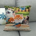 thumbnail image 4 of Apmemiss Clearance Cute Cats Cute Pet Linen Pillowcases Pillows Pillowcases, 4 of 6