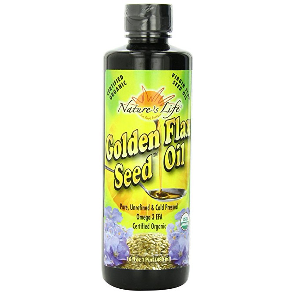 Natures Life Golden Flax Seed, Oil, Unflavored (BtlPlastic) 16oz