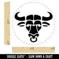 thumbnail image 2 of Water Buffalo Ox with Nose Ring Self-Inking Rubber Stamp Ink Stamper - Brown Ink - Mini 1/2 Inch, 2 of 7