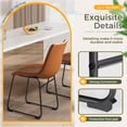 thumbnail image 6 of Homall PU Leather Bar Stools with Backrest & Footrest, Brown (Set of 2), 6 of 8