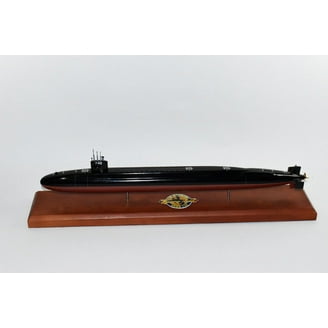 USS Barb SSN-596 Submarine Model,Navy,Scale Model,Mahogany,Permit