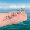 thumbnail image 4 of NIBOLOG 50Pcs Spring Lock Pins Stable Connector Metal Swivels Snap Crank Hook Soft Bait for Fishing Hook, 4 of 8