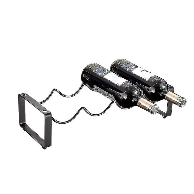 Estante para botellas de vino de metal Estante para botellas de vino para 4 botellas Estante para vinos ligero