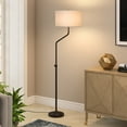 thumbnail image 6 of Evelyn&Zoe Modern Metal Floor Lamp with Round Shade, 6 of 7