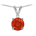 thumbnail image 2 of Star K� Classic Round 7mm One Stone Simulated Orange Mexican Fire Opal Pendant Necklace, 2 of 9