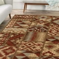 thumbnail image 5 of Aztec Geometric Southwestern Casual Power-Loomed Indoor Area Rug, 5' x 8', Maroon, 5 of 5