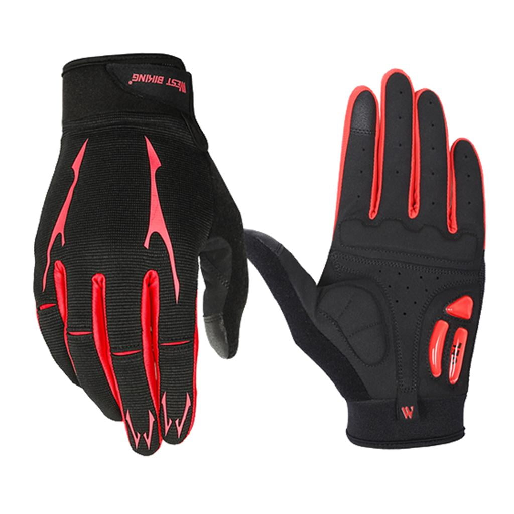 Cycling Gloves Men & Women Road Bike Full Finger Touchscreen with Gel Padded 