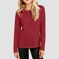 thumbnail image 2 of yillto Girls Thermal Tops Long Sleeve Undershirts Basic Soft Layered Crewneck Pullover Tshirts Tees, 2 of 7