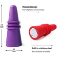 thumbnail image 5 of CEYAZYE 12PCS Wine Stoppers Beverage Bottle Sealer Soft Silicone Wine Bottle Stoppers Corks with Grip Top for Keeping Wine Champagne Fresh, 5 of 8