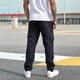 thumbnail image 4 of Pantalones largos para hombre, lisos, a la moda, informales, con múltiples bolsillos, cintura elástica, de poliéster, 4 of 7