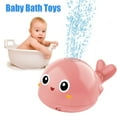 thumbnail image 2 of Muyoka Juguetes de baño para bebés Juguetes de rociado de agua para bebés con luz colorida Juguetes de bañera lindos Sensor automático con pilas,Rosado Muyoka Hogar, 2 of 7