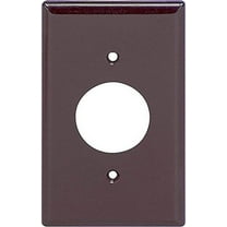 Cooper Wiring Devices 2131B 1-Gang Single Outlet Receptacle Wall Plate, 1.41" Diameter Opening, Standard Size, Thermoset Plastic, Brown