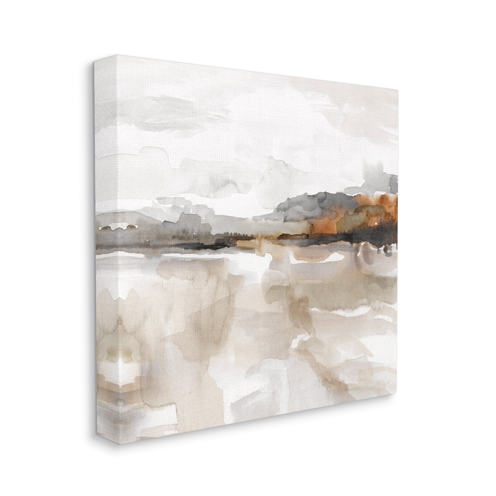 Stupell Industries Abstract Muted Landscape Abstract Painting Gallery Wrapped Canvas Art Print Wall Art, 36 x 36