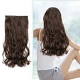 thumbnail image 3 of Extensiones de pelo sintético rizado con clips, 3/4 de cabeza, 5 clips, 3 of 7