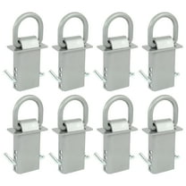 KOJEM 8 Pcs Heavy Duty Trailer Stake Pocket Removable Stake Pocket Tie Down D Ring Zinc Coated 5400 Lbs Load Limit