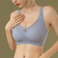 thumbnail image 7 of ATOYSOY Everyday Bra Wirefree Breathable Push Up Underwear Solid Color Smoothing Comfort Bra Fitness Workout Support Full Coverage Bra Seamless Gray, 7 of 7