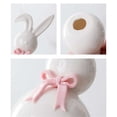 thumbnail image 5 of Easter Decor 2PCS Ceramic Rabbits with Bow Easter and Holiday Decorations Spring Tabletop Decor Home Decor Collection, 5 of 7