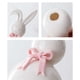 thumbnail image 5 of 2PCS Ceramic Rabbits With Bow Easter Home Decor And Holiday Decorations, 5 of 7